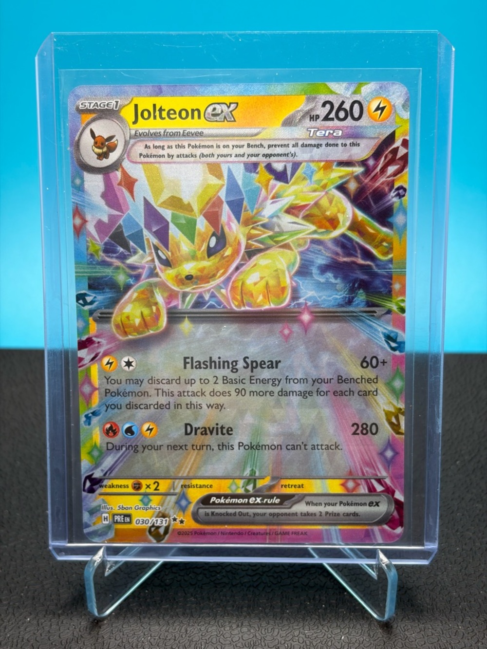 Pokemon Jolteon ex Holo Card